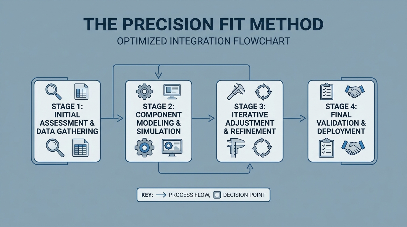** Diagram showing 7 key fit zones of a custom dress shirt for men